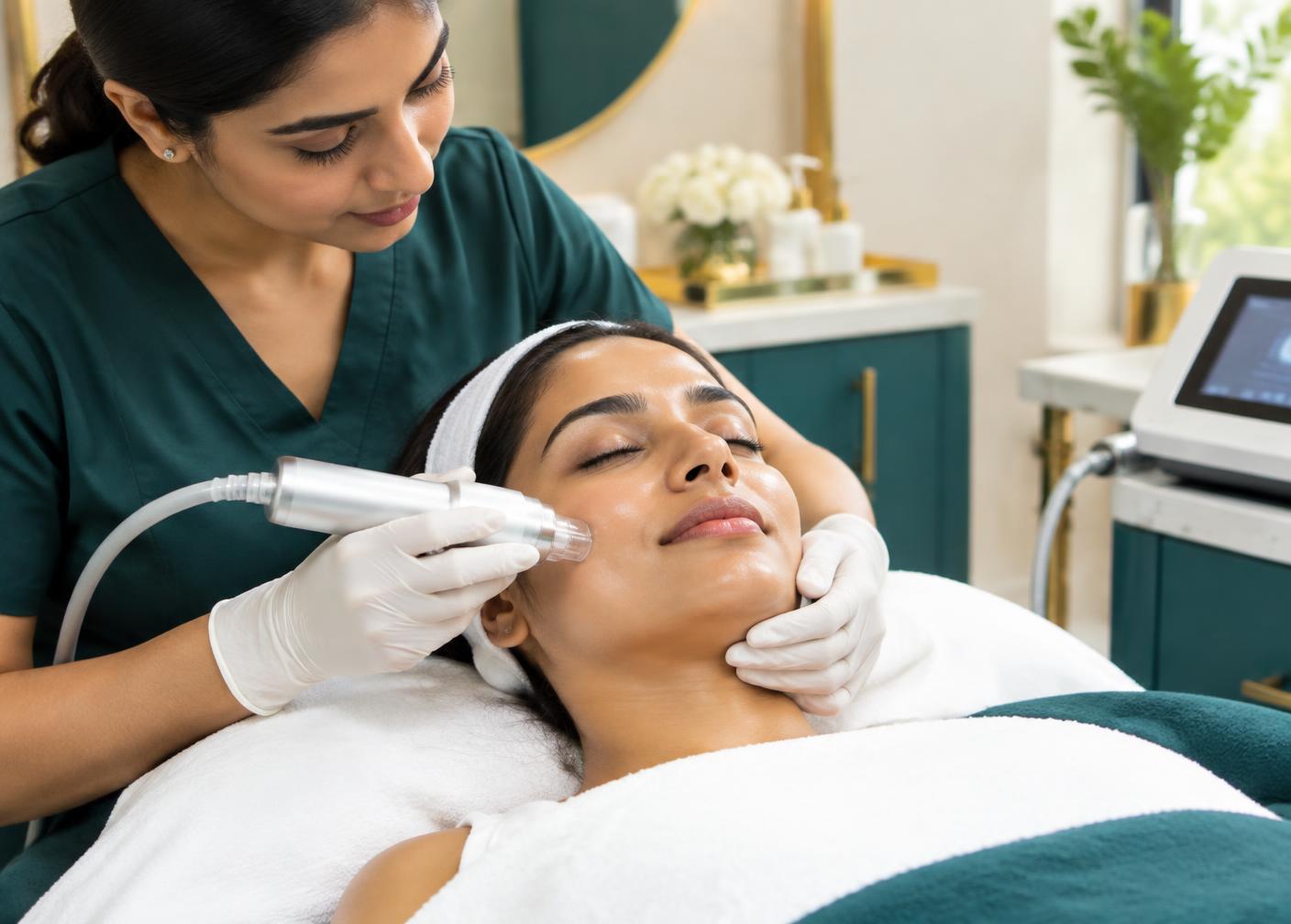 Needle-free mesotherapy facial treatment